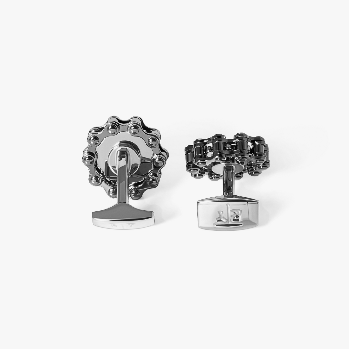 Bici Gear Cufflink with Gunmetal and Yellow Gold