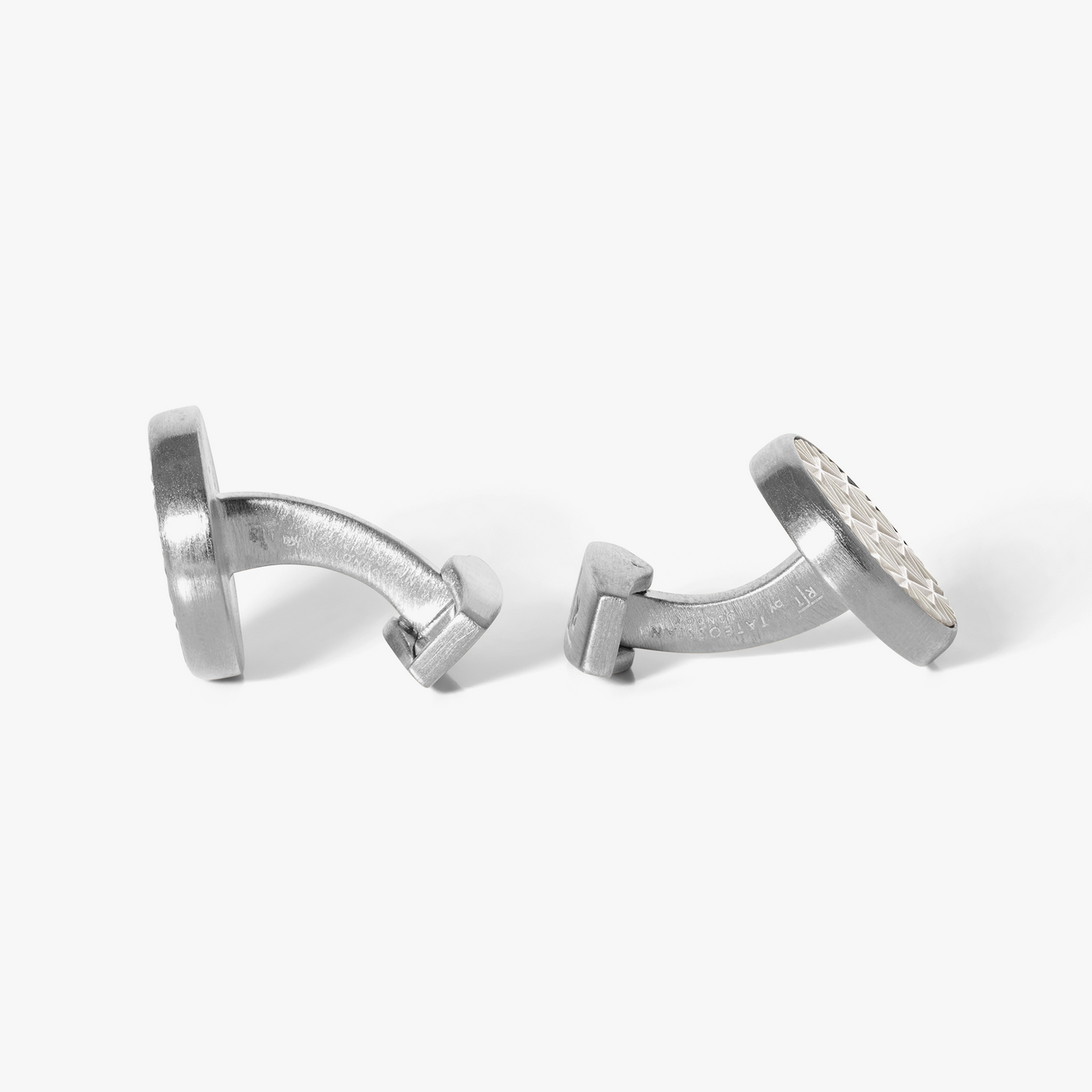 Asanoha Semi -Precious Cufflink in White MOP & Palladium Plated