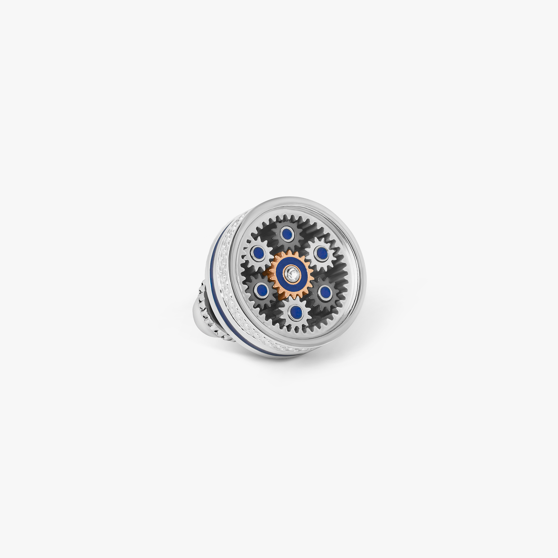 Septa Gear Pin In Rose Gold & Palladium, With | Tateossian – Tateossian ...