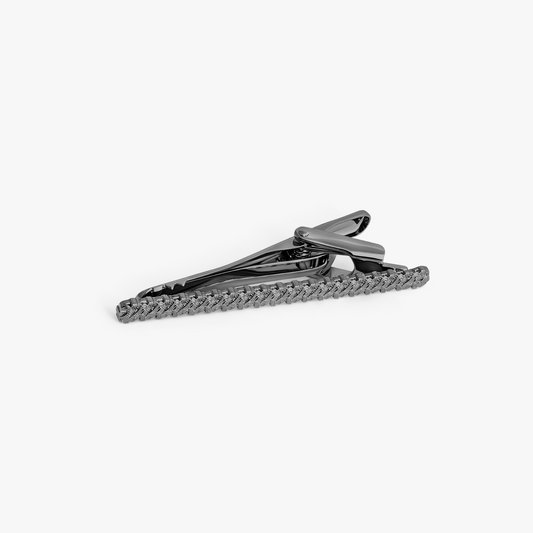 Quad Knot Tie Clip With Gunmetal Plating