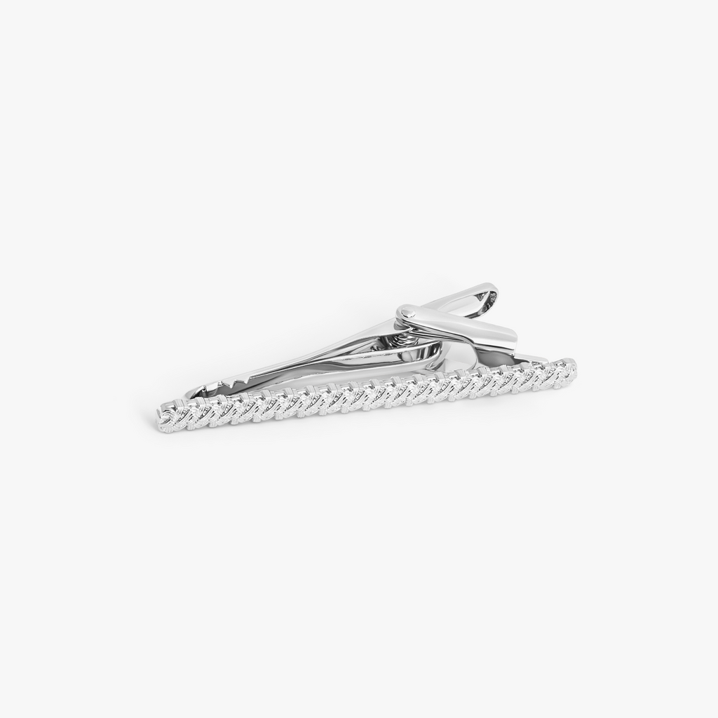 Quad Knot Tie Clip With Palladium Plating