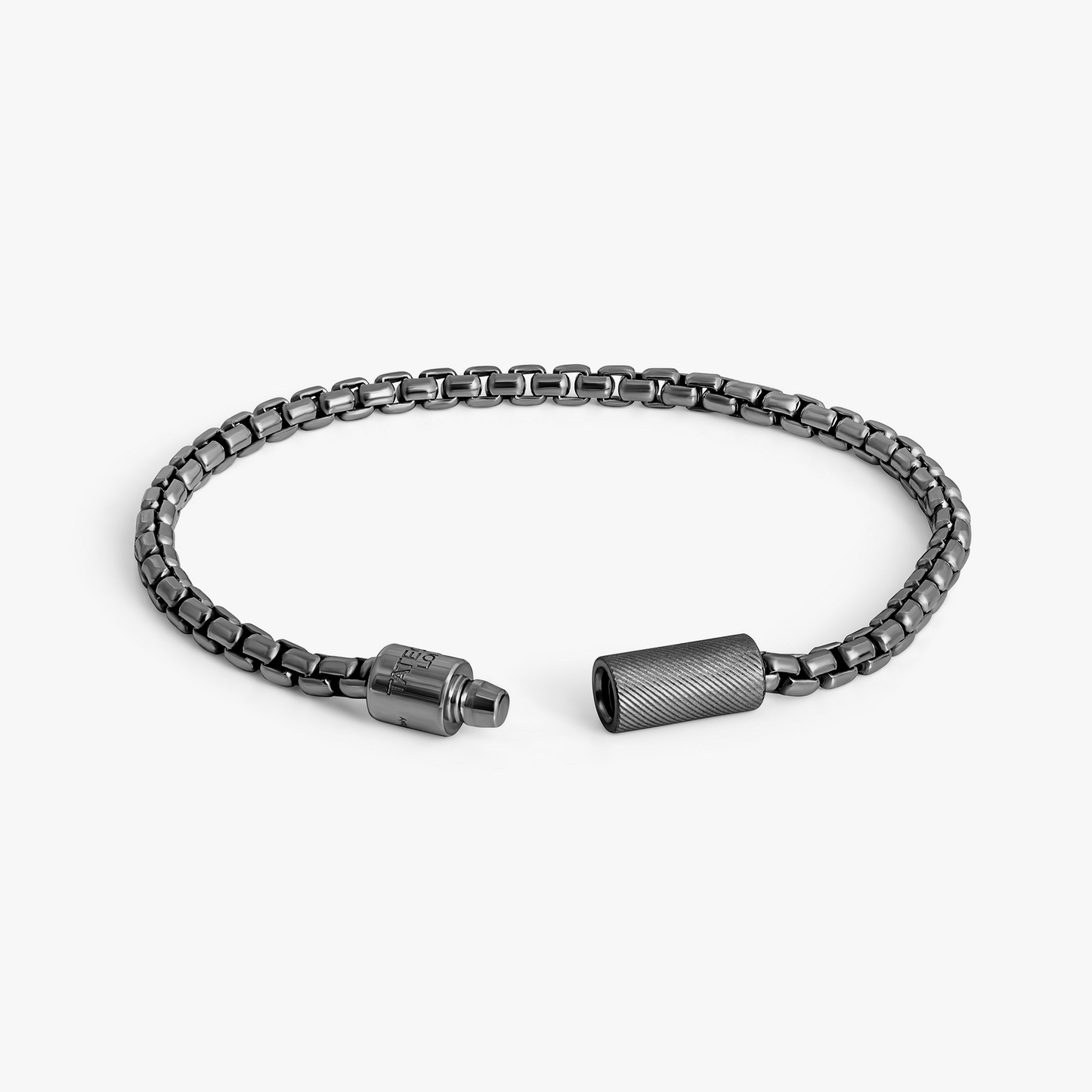 Pop Box Bracelet In Black Rhodium Plated Sterling Silver