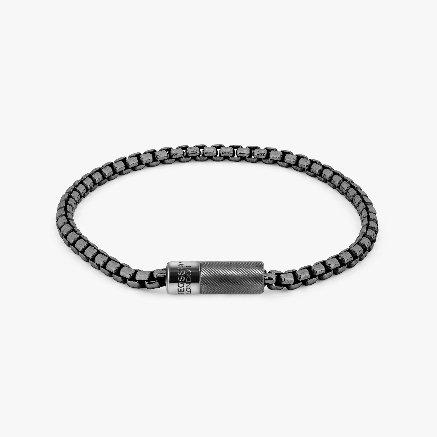 Pop Box Bracelet In Black Rhodium Plated Sterling Silver