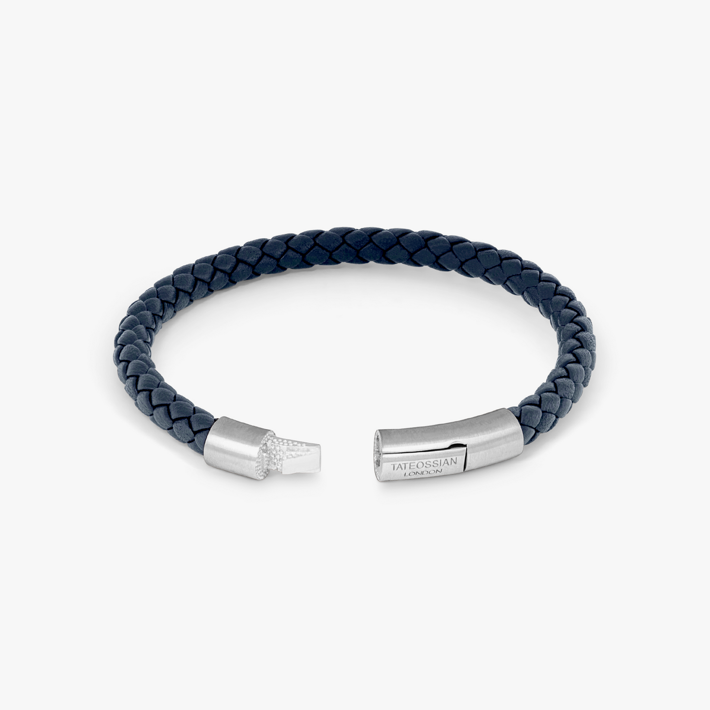 Charles Click Pelle Bracelet In Navy