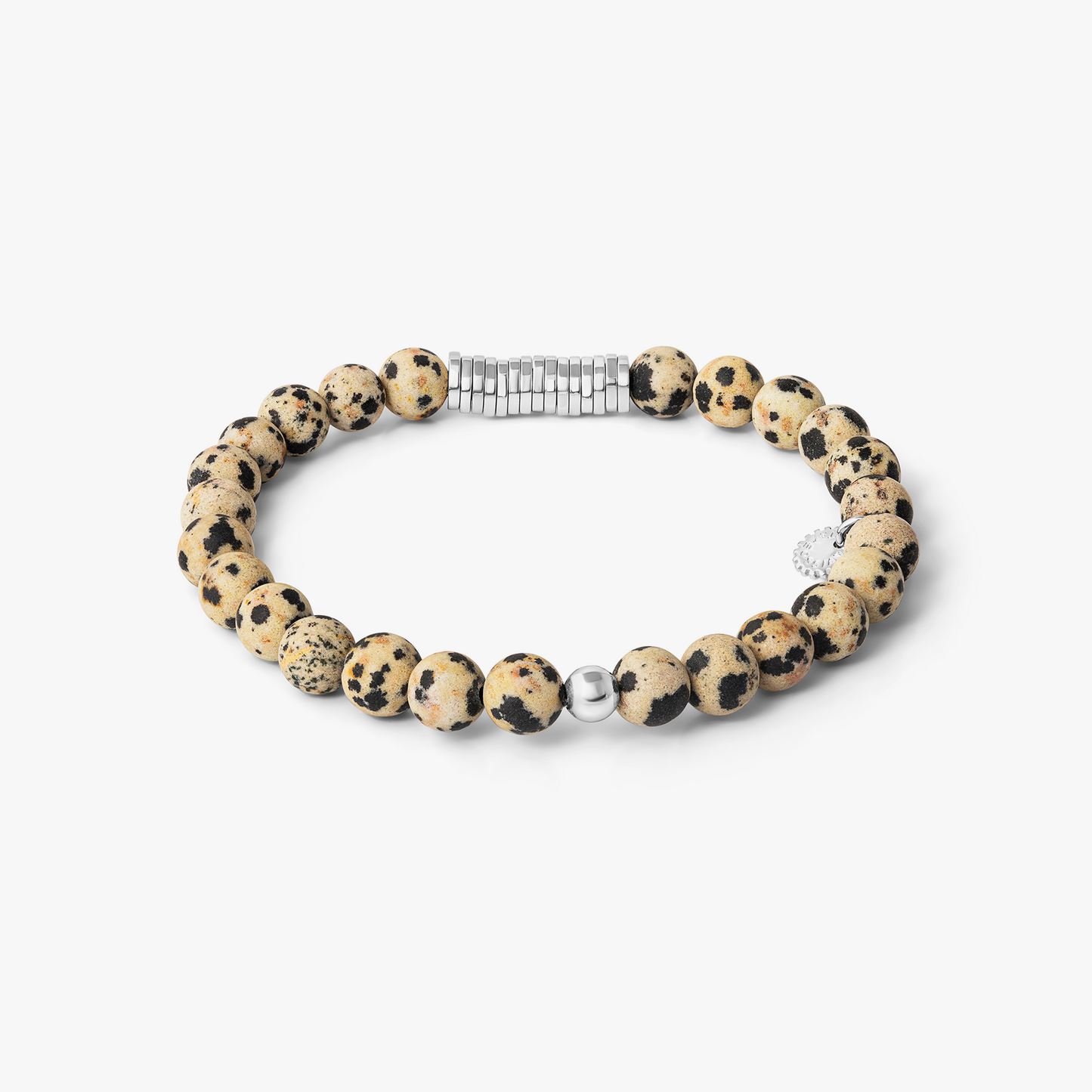 Classic Discs Beaded Bracelet With Dalmation Jasper