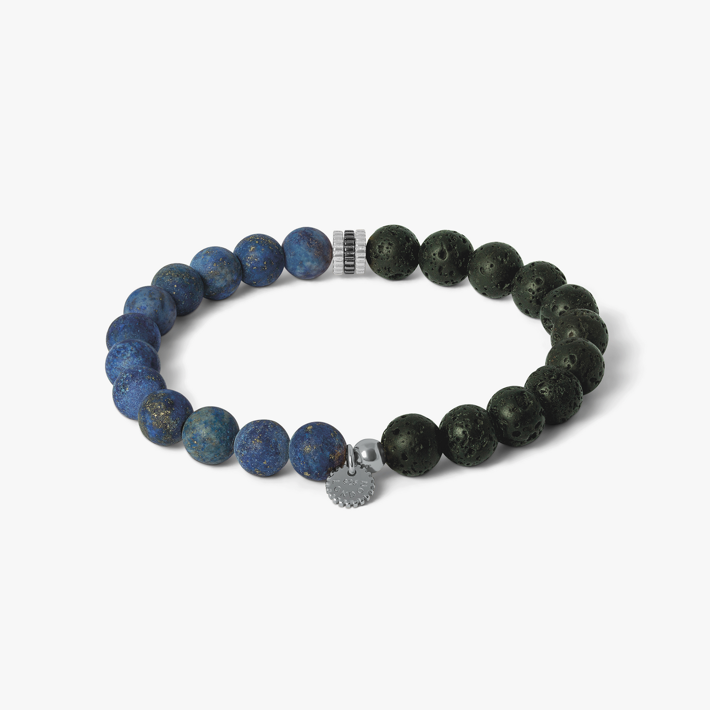 Gear Trio Semi Precious Bracelet With Lapis