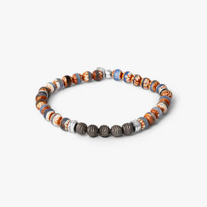 Stonehenge Graffiato Bracelet With Blue And Beige Agate