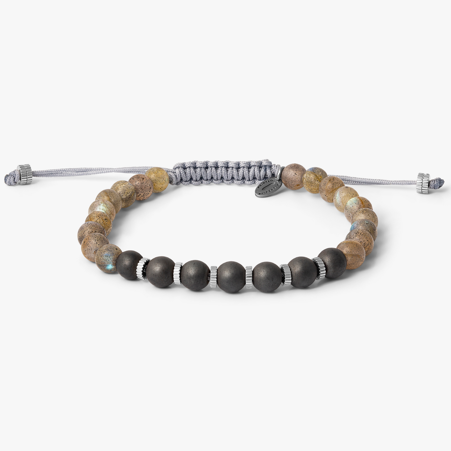 Macrame Titanium Bracelet With labradorite