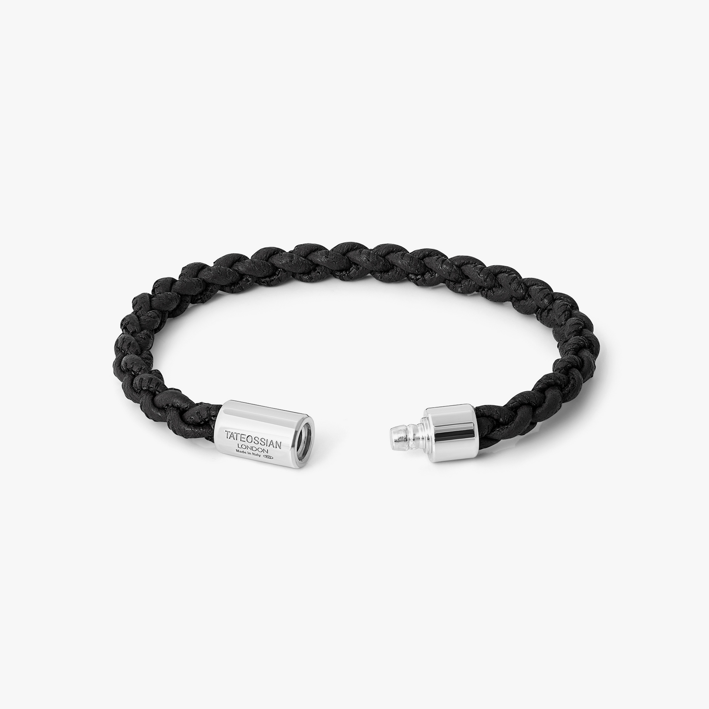 Big Pop Marine Pelle Bracelet In Black Leather