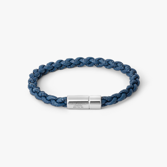 Big Pop Marine Pelle Bracelet In Blue Leather