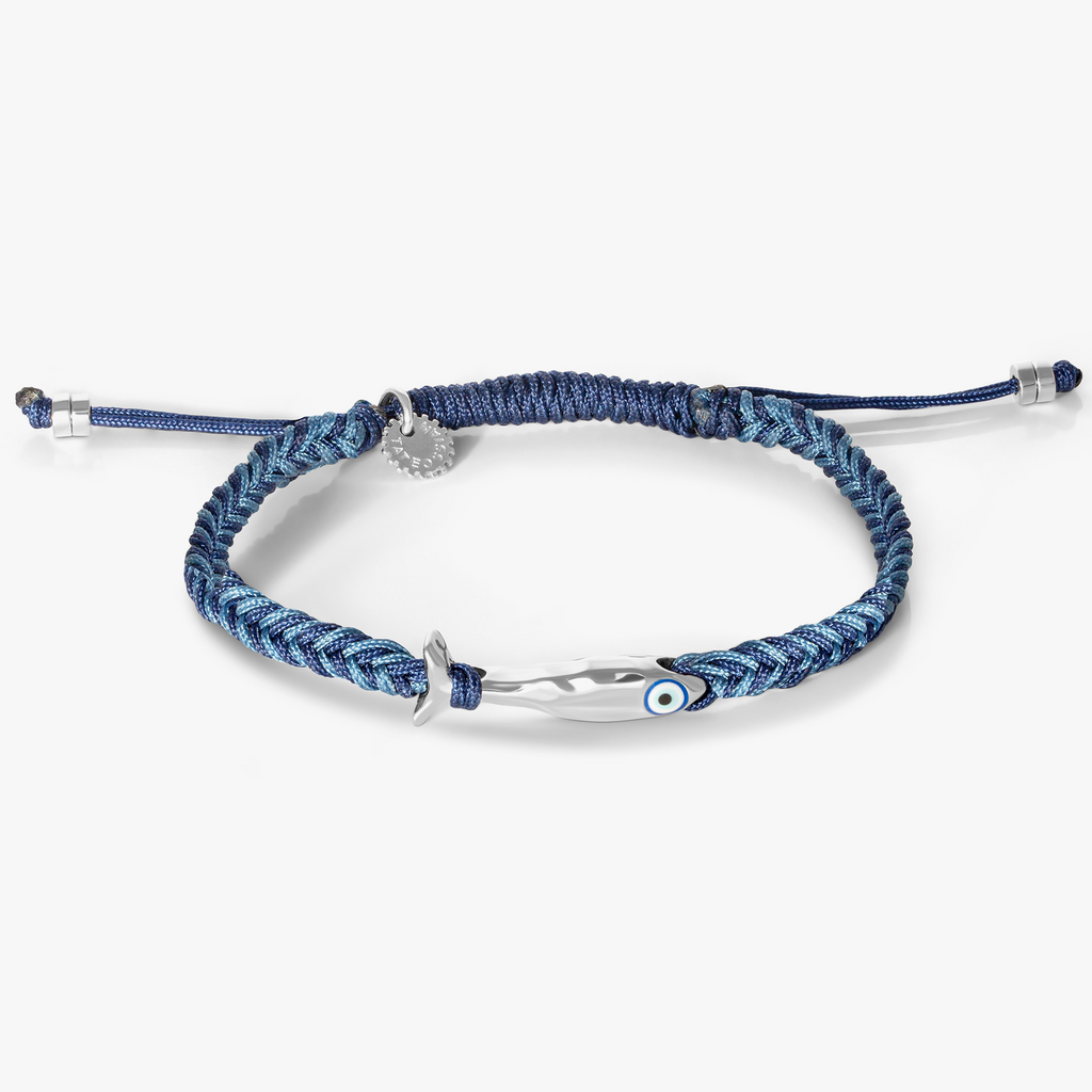 Feng Shui Fish Macrame Bracelet in Blue