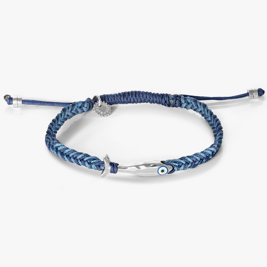 Feng Shui Fish Macrame Bracelet in Blue