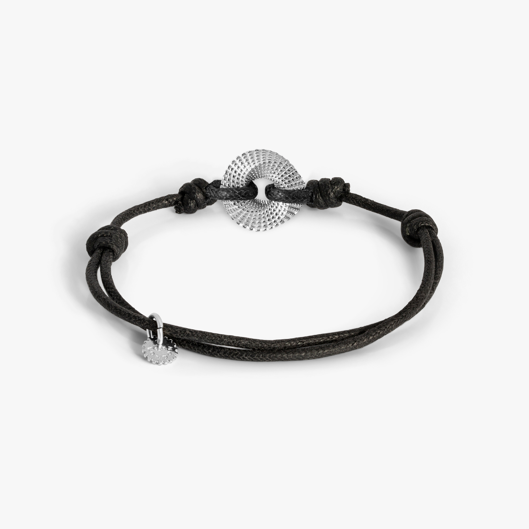 Mobius Knot Wax Cord Bracelet in Black