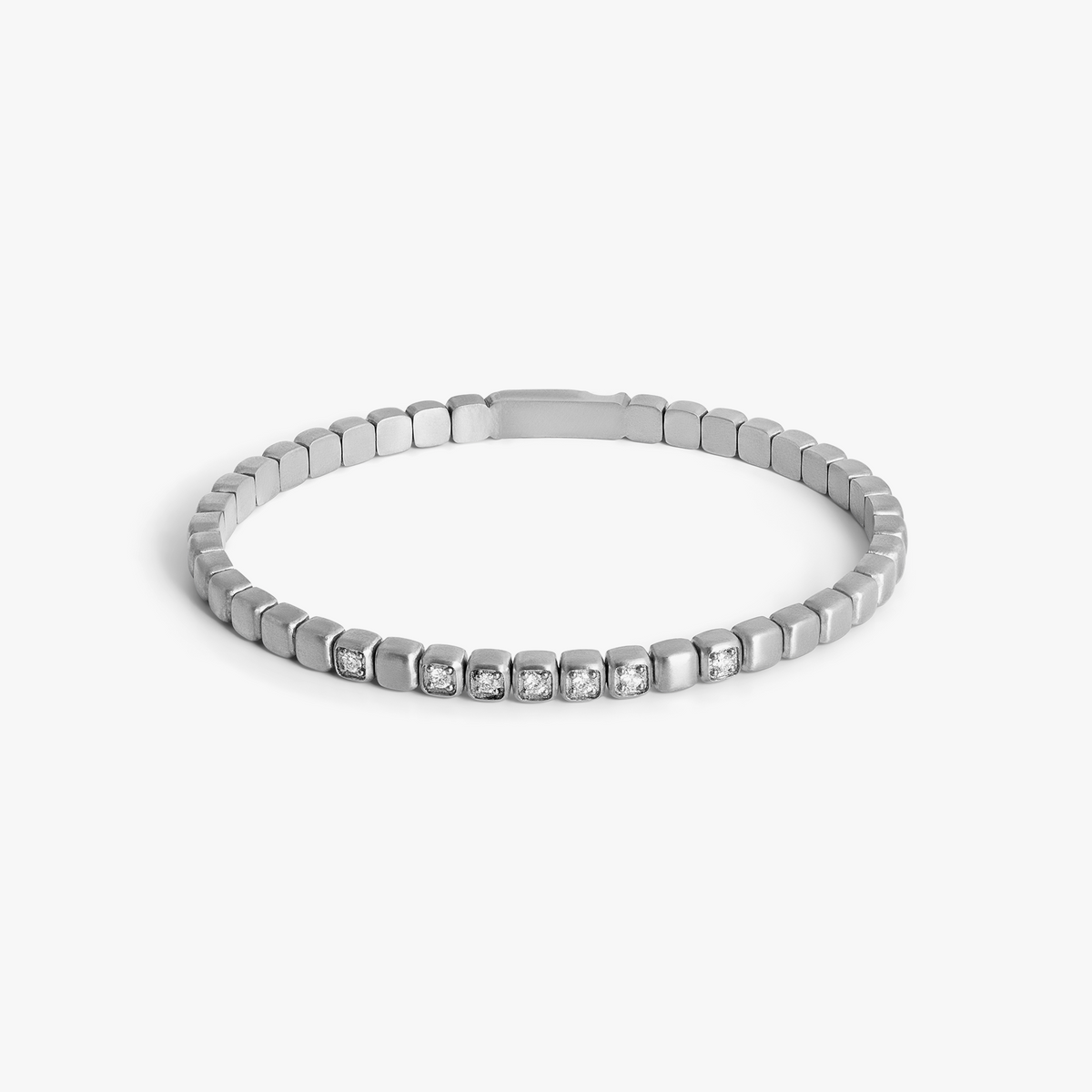 St Tropez Titanium & Diamond Bangle