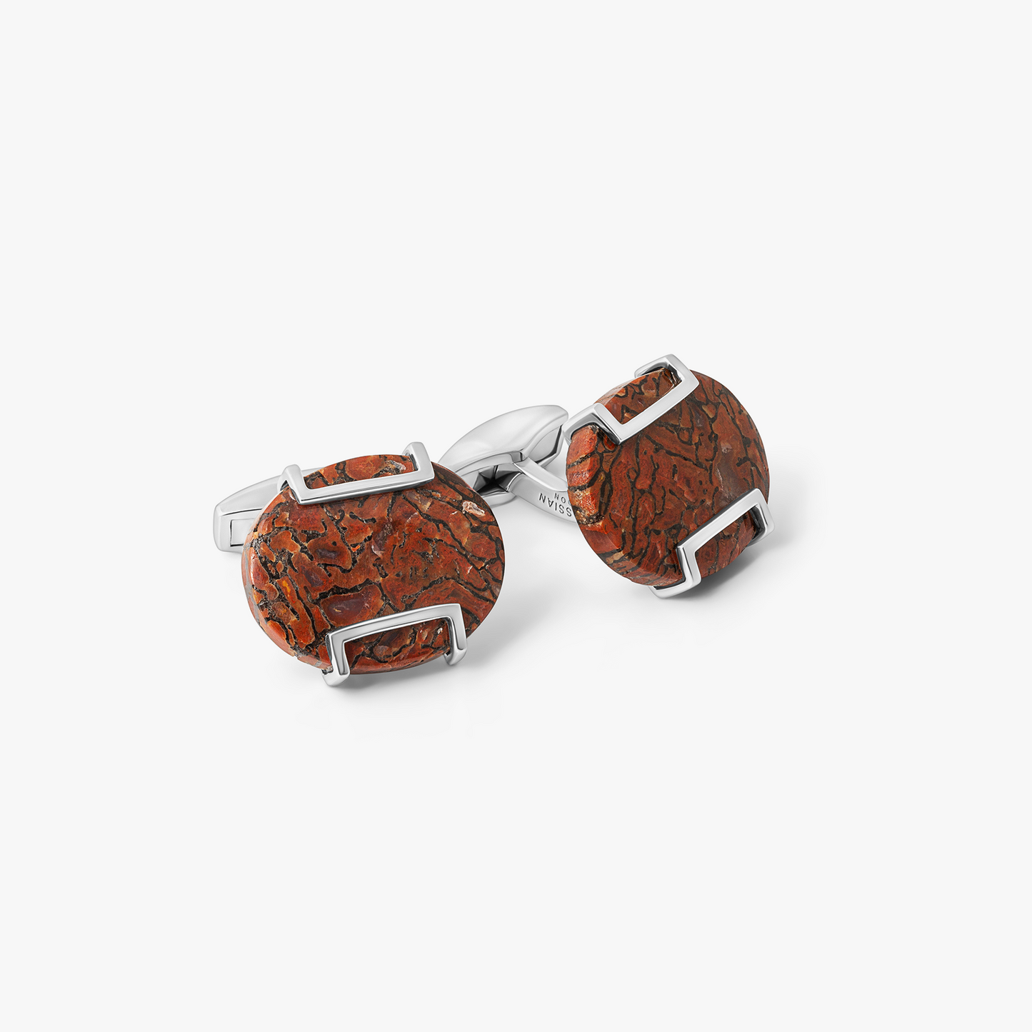 Red Dinosoar Bone Cufflinks