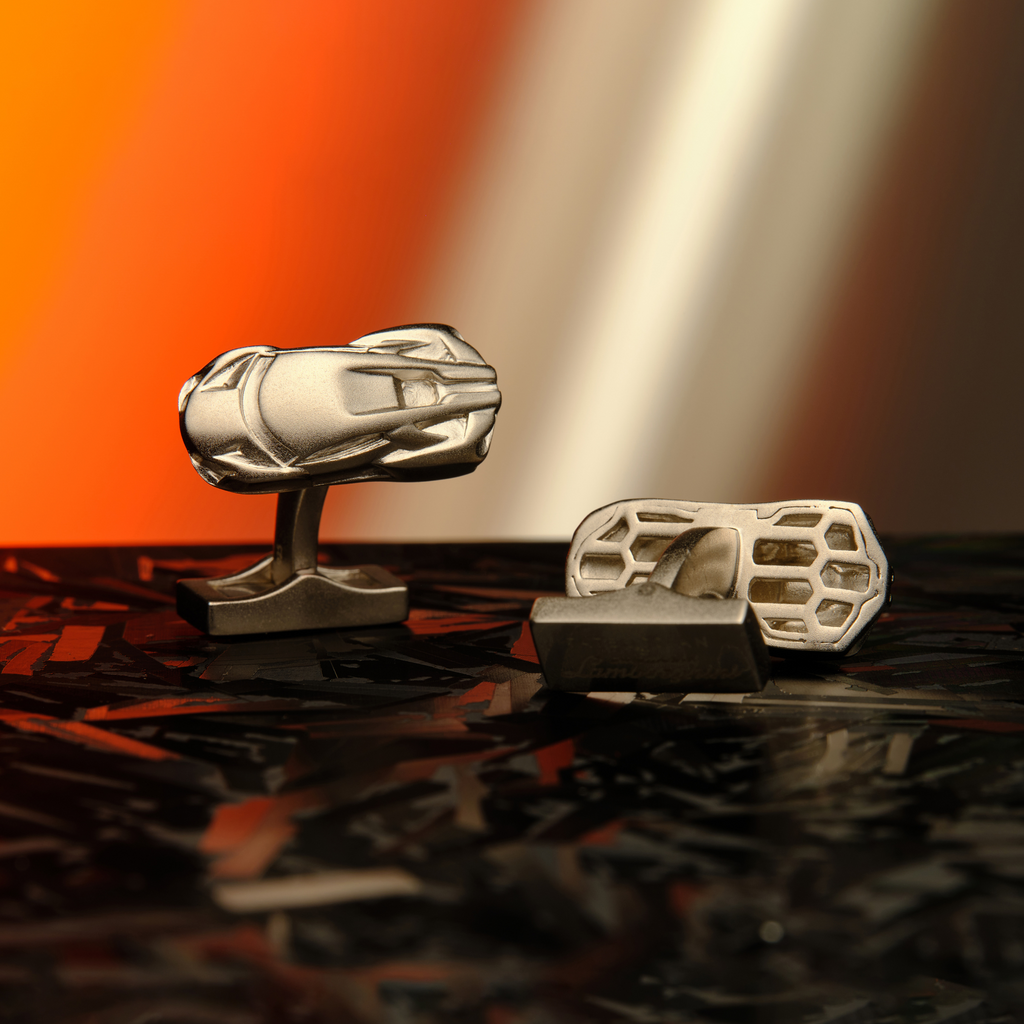 Automobili Lamborghini Miniature Cufflinks In Sterling Silver