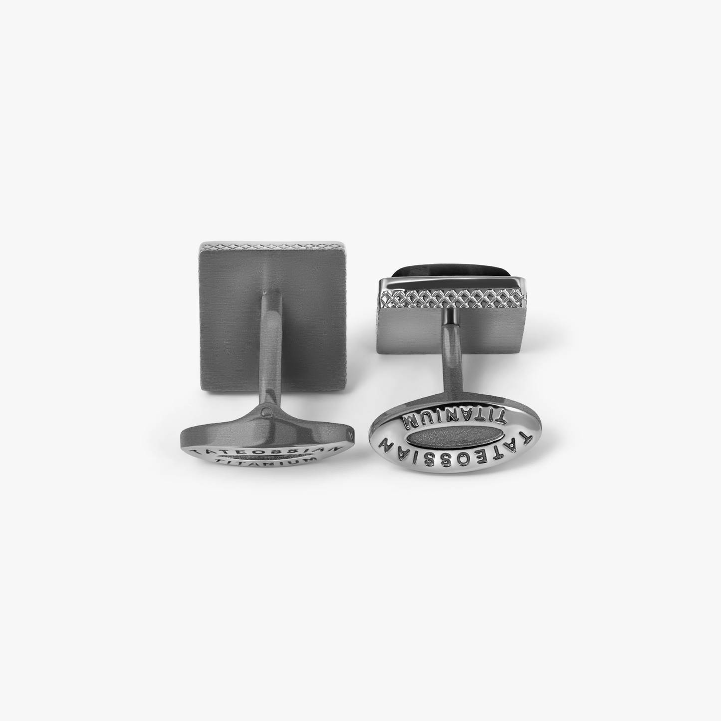 Titanium Classic Cufflinks With Onyx
