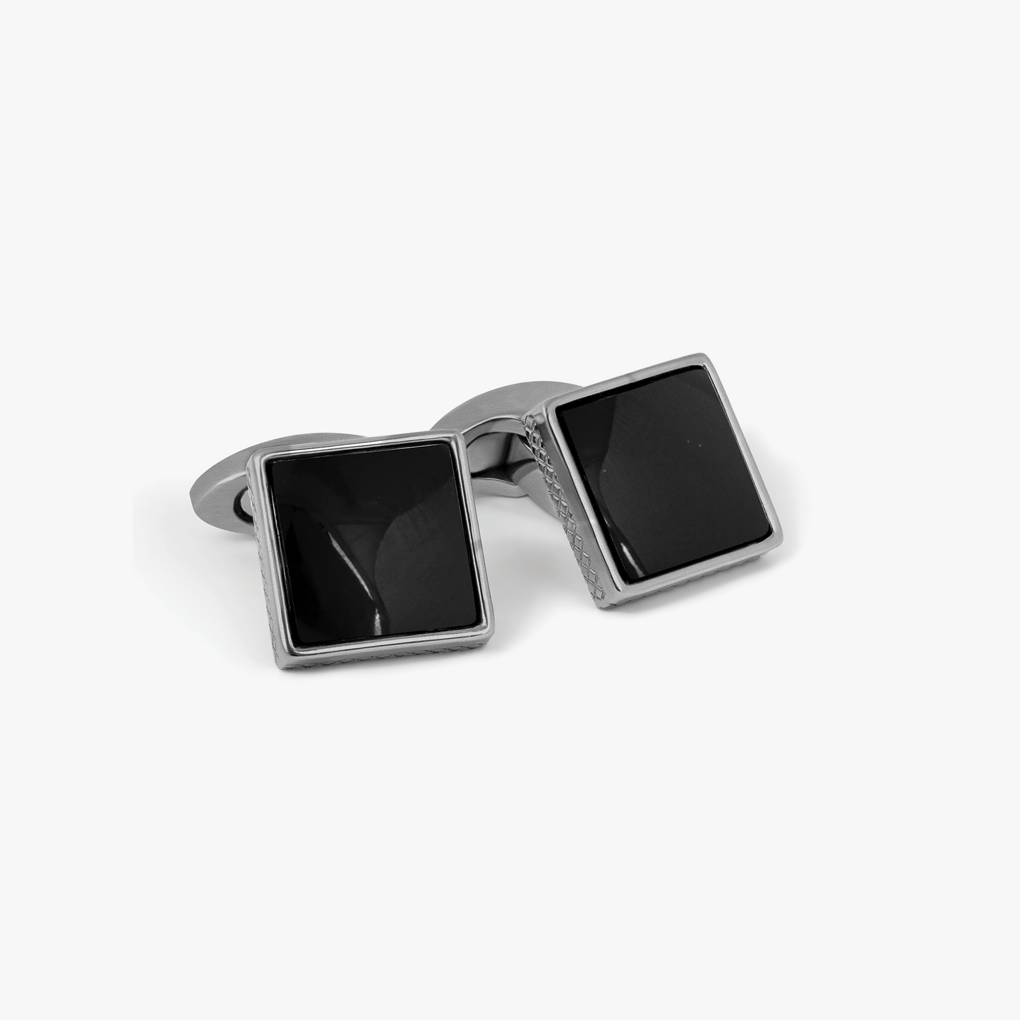 Titanium Classic Cufflinks With Onyx