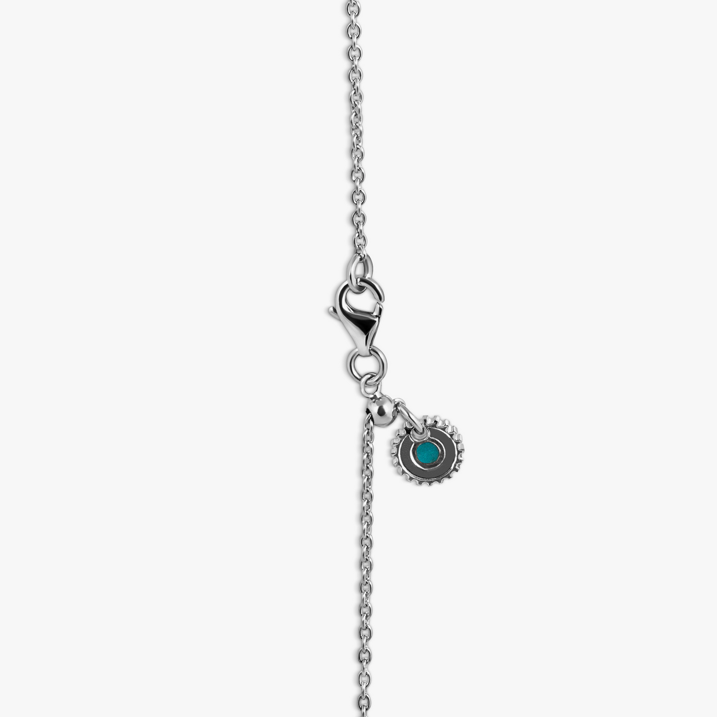 Blue Topaz Birthstone Necklace In Rhodium plated Sterling Silver