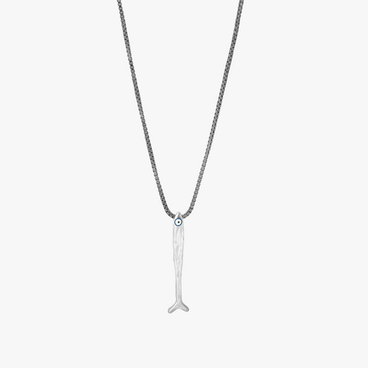 Feng Shui Fish Necklace In Sterling Silver