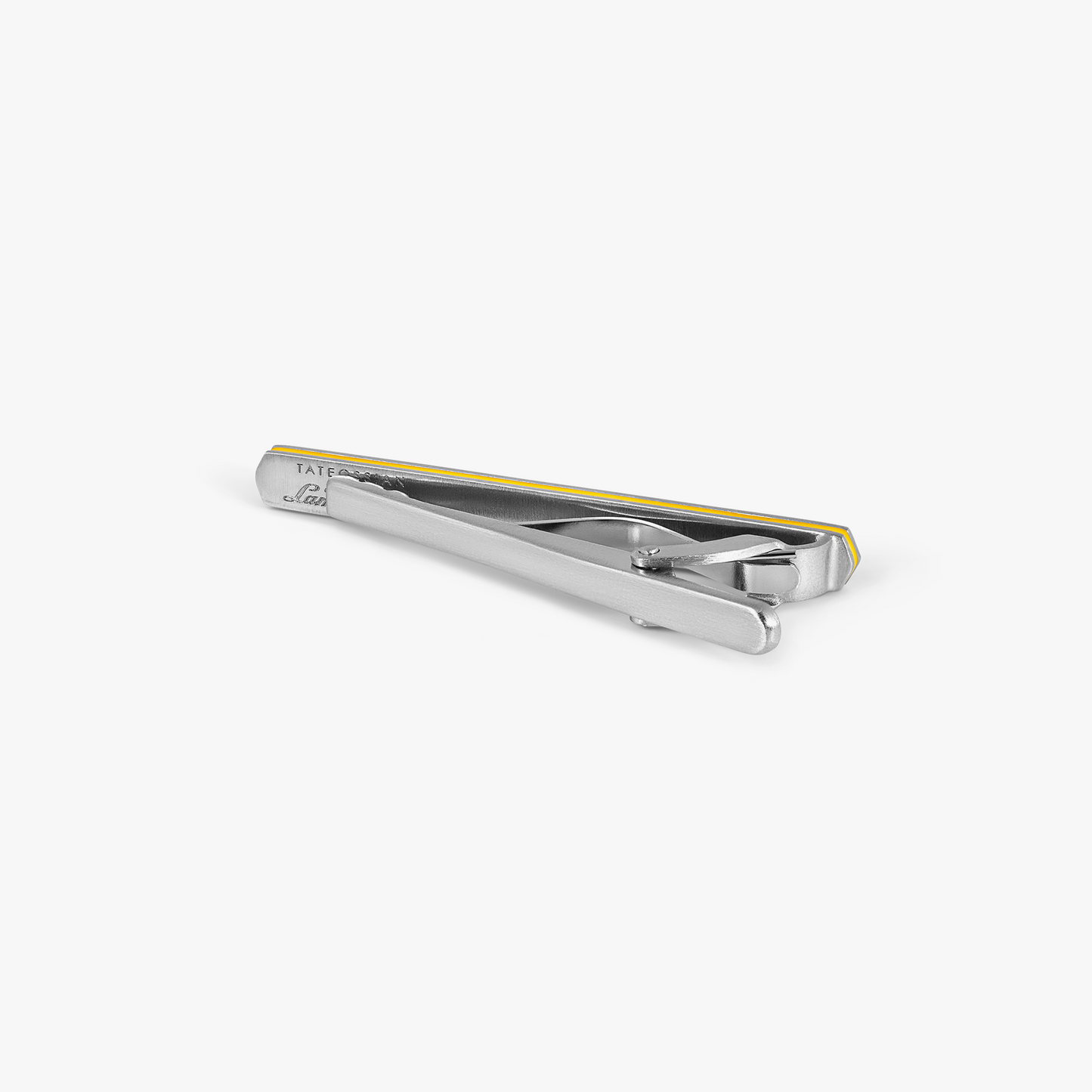 Automobili Lamborghini Hex Tie Clip In Forged Carbon Fibre with Black & Yellow Enamel