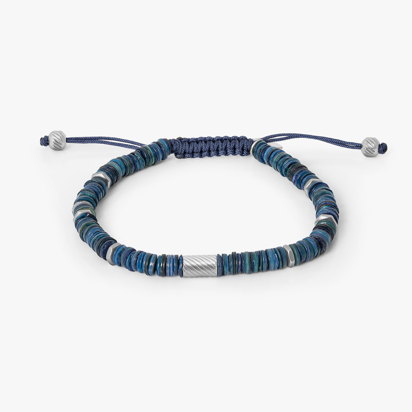 THOMPSON Macrame Shell Bracelet In Blue