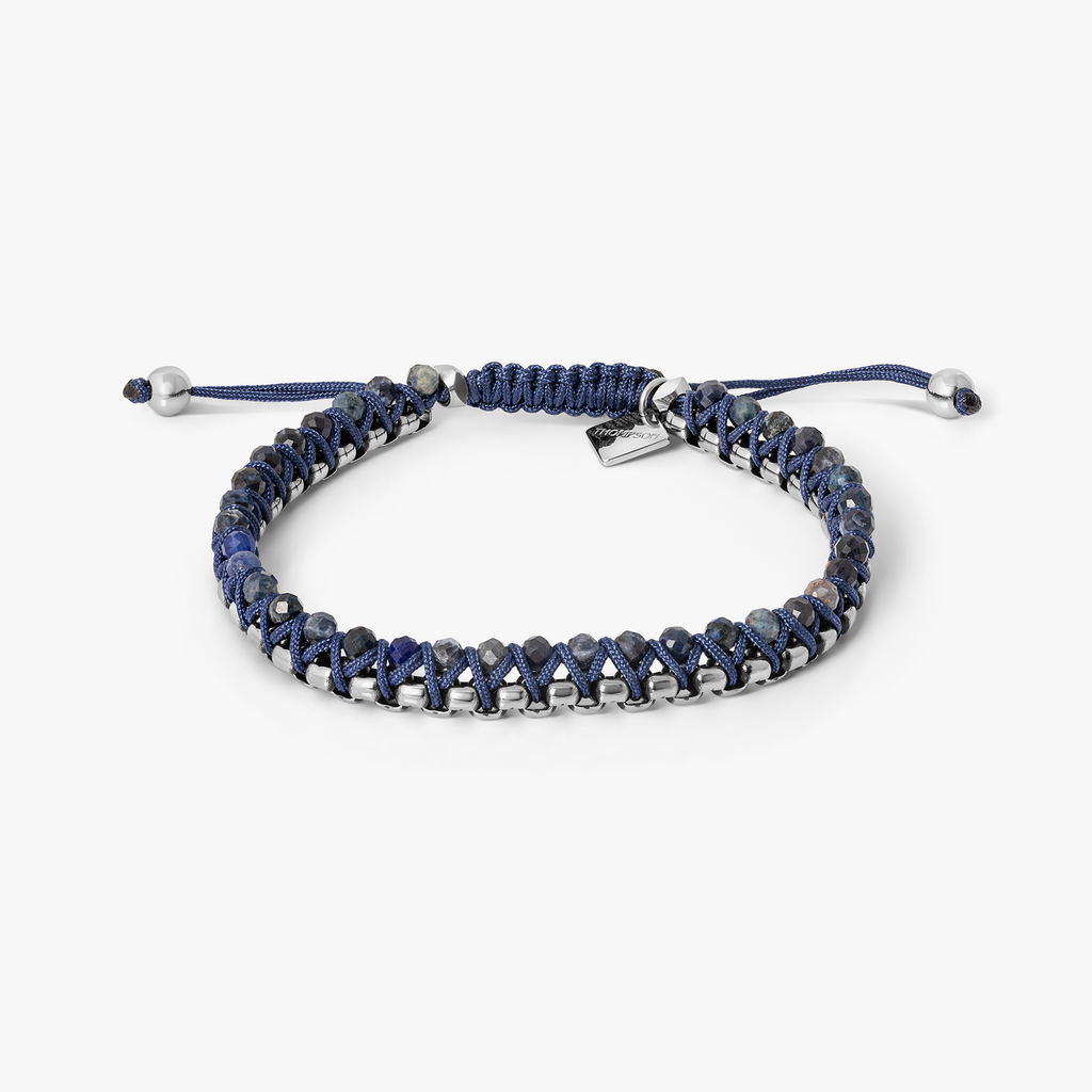 THOMPSON Macrame Friendship Knot Bracelet With Blue Sodalite
