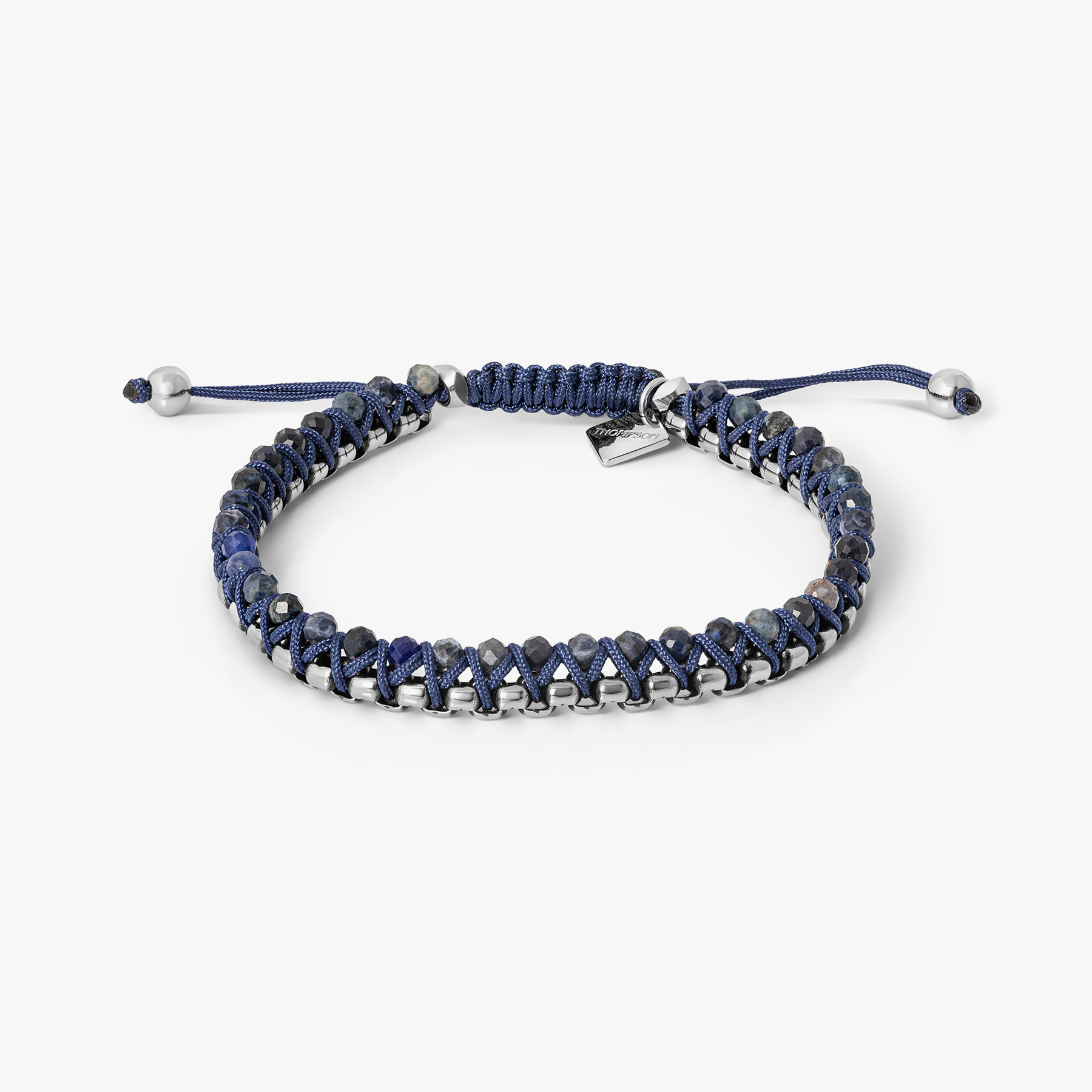 THOMPSON Macrame Friendship Knot Bracelet With Blue Sodalite