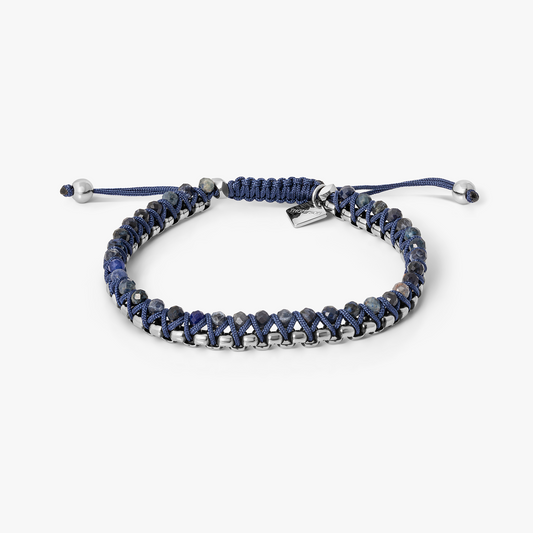 THOMPSON Macrame Friendship Knot Bracelet With Blue Sodalite