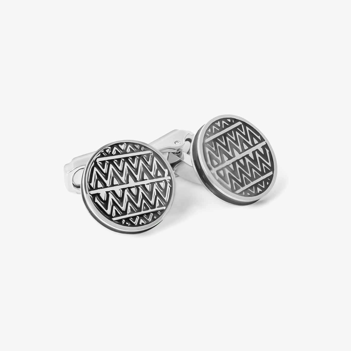 THOMPSON Cairo Cufflinks With Grey Enamel