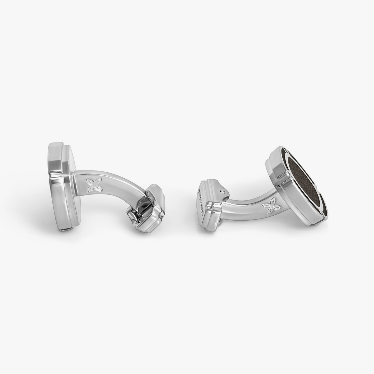 THOMPSON Cushion Enamel Cufflink in Black