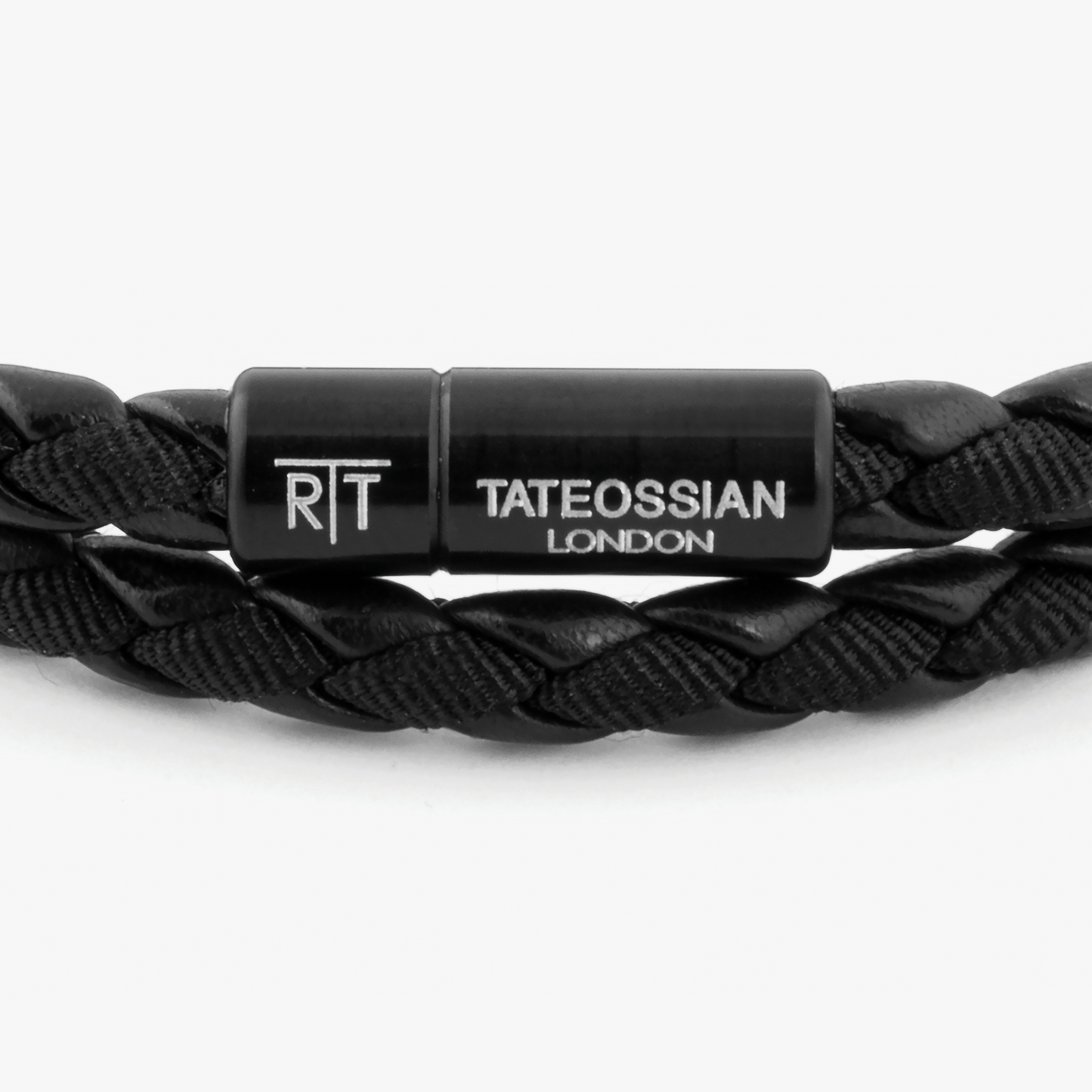 Chelsea Bracelet In Black Eco-Leather With Black Aluminium Clasp