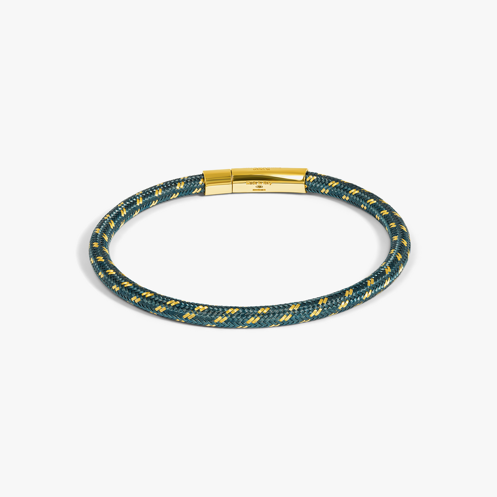 Tubo Chalif 18K Yellow Gold Navy Bracelet