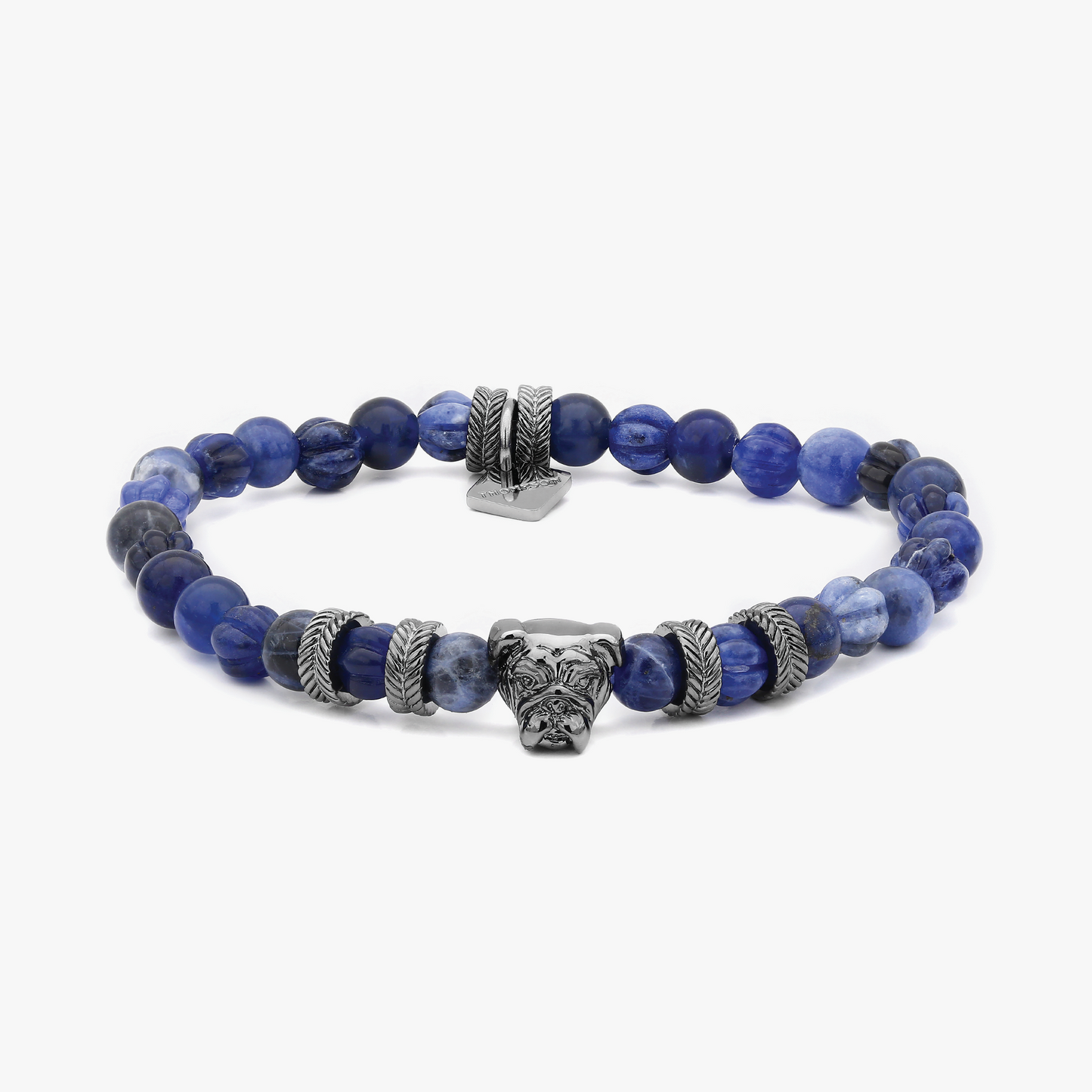 Thompson Gun Bulldog Bracelet in Blue Solidate