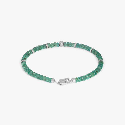 Nodo Beaded Bracelet With Green Emerald