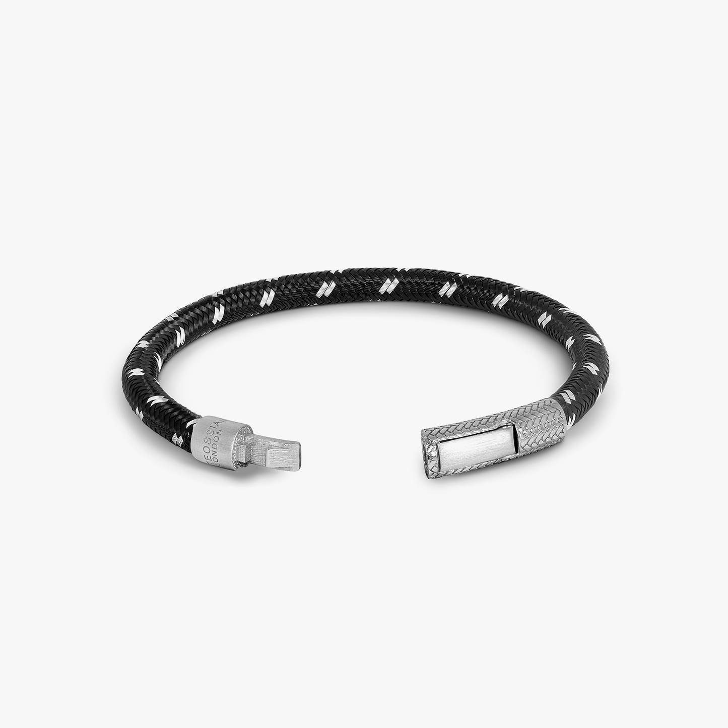 Charles Click Chalif Enamelled Copper Bracelet in Black Ruthenium Plated Silver