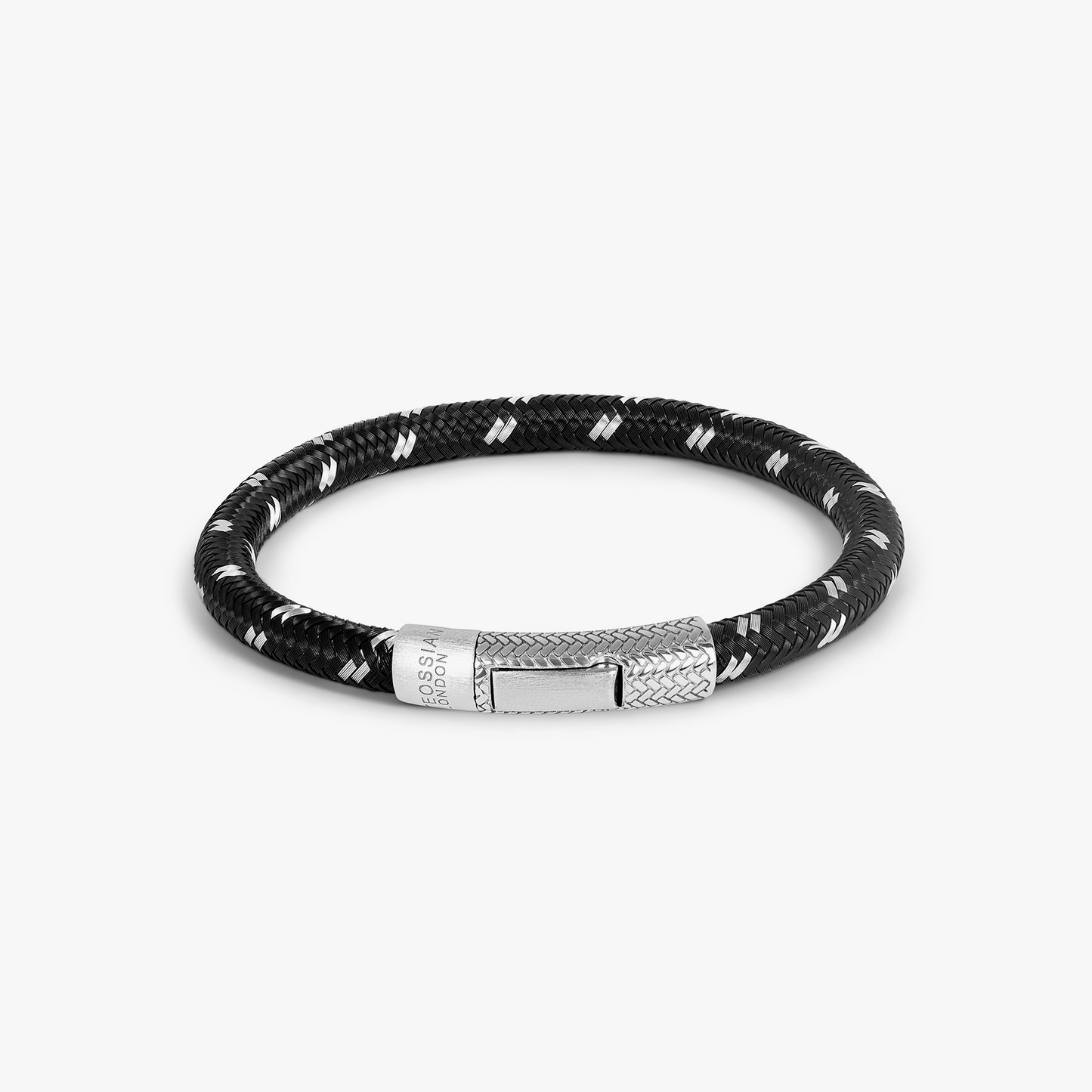 Charles Click Chalif Enamelled Copper Bracelet in Black Ruthenium Plated Silver