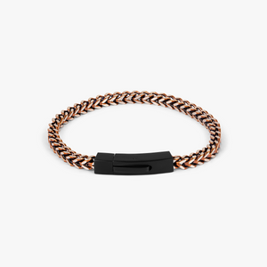 Chevron Click Bracelet In Matte Black Brown