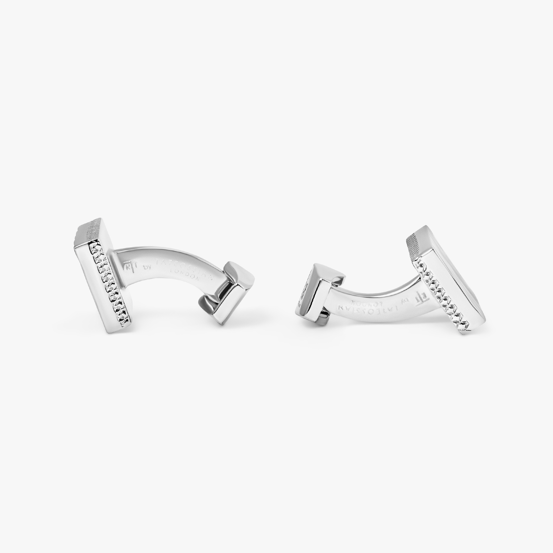 Silver Palladium Plated Zen Garden Cufflinks