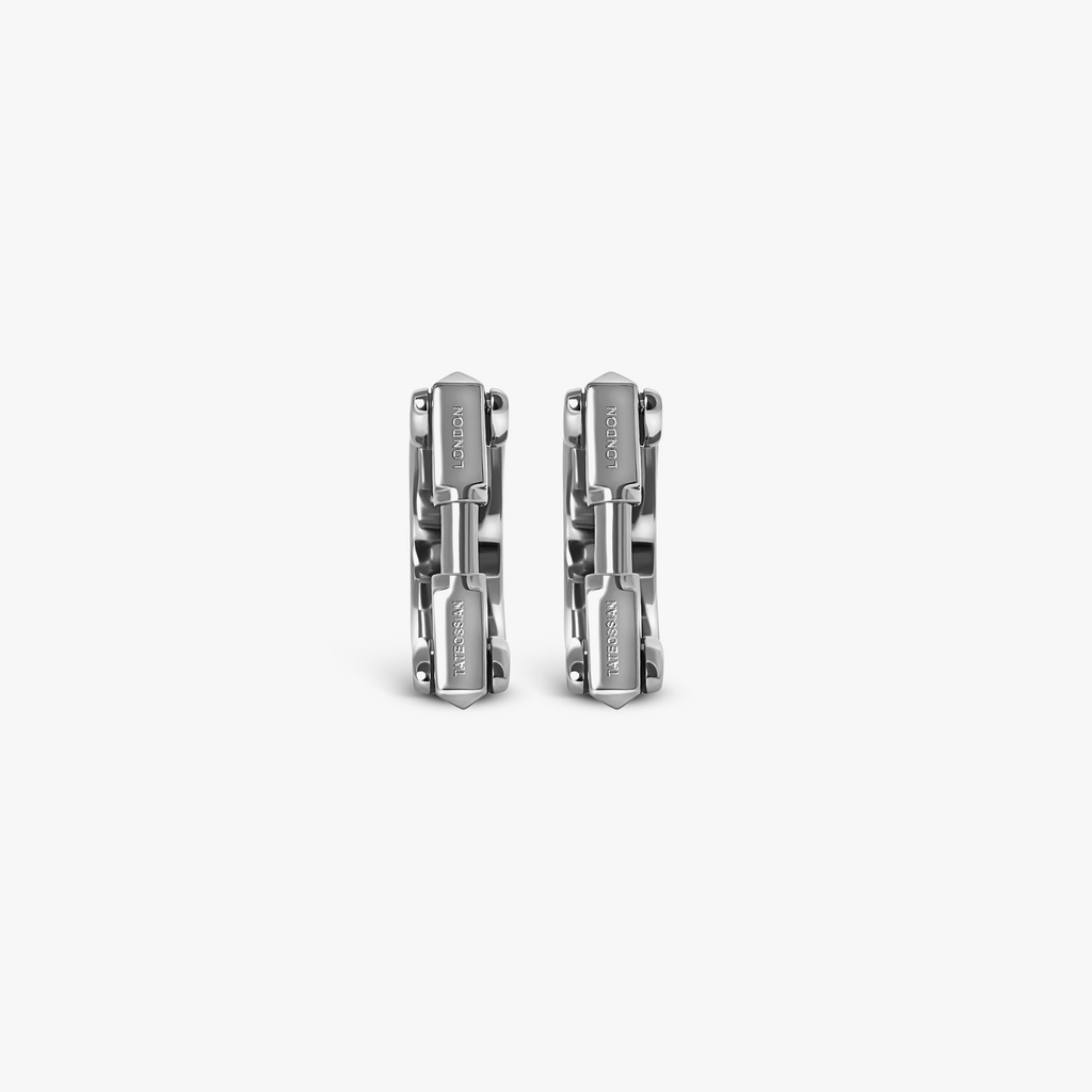 Wrap Around Cufflinks In White Mop With Rhodium Silver (Limited Edition)