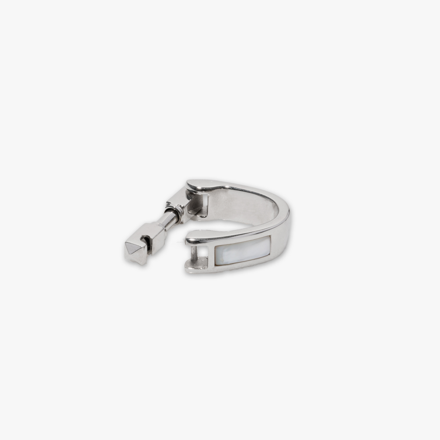 Wrap Around Cufflinks In White Mop With Rhodium Silver (Limited Edition)