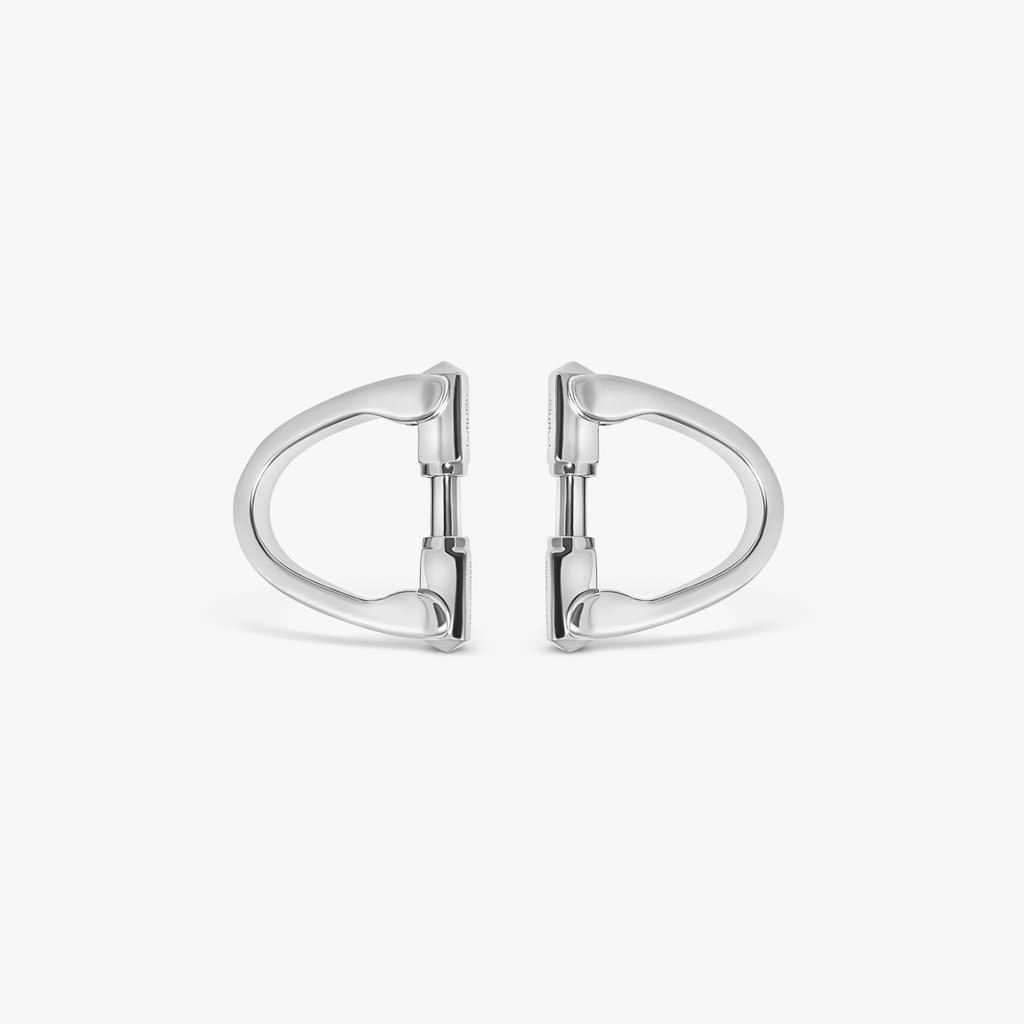 Wrap Around Cufflinks In Black Mop With Rhodium Silver (Limited Edition)