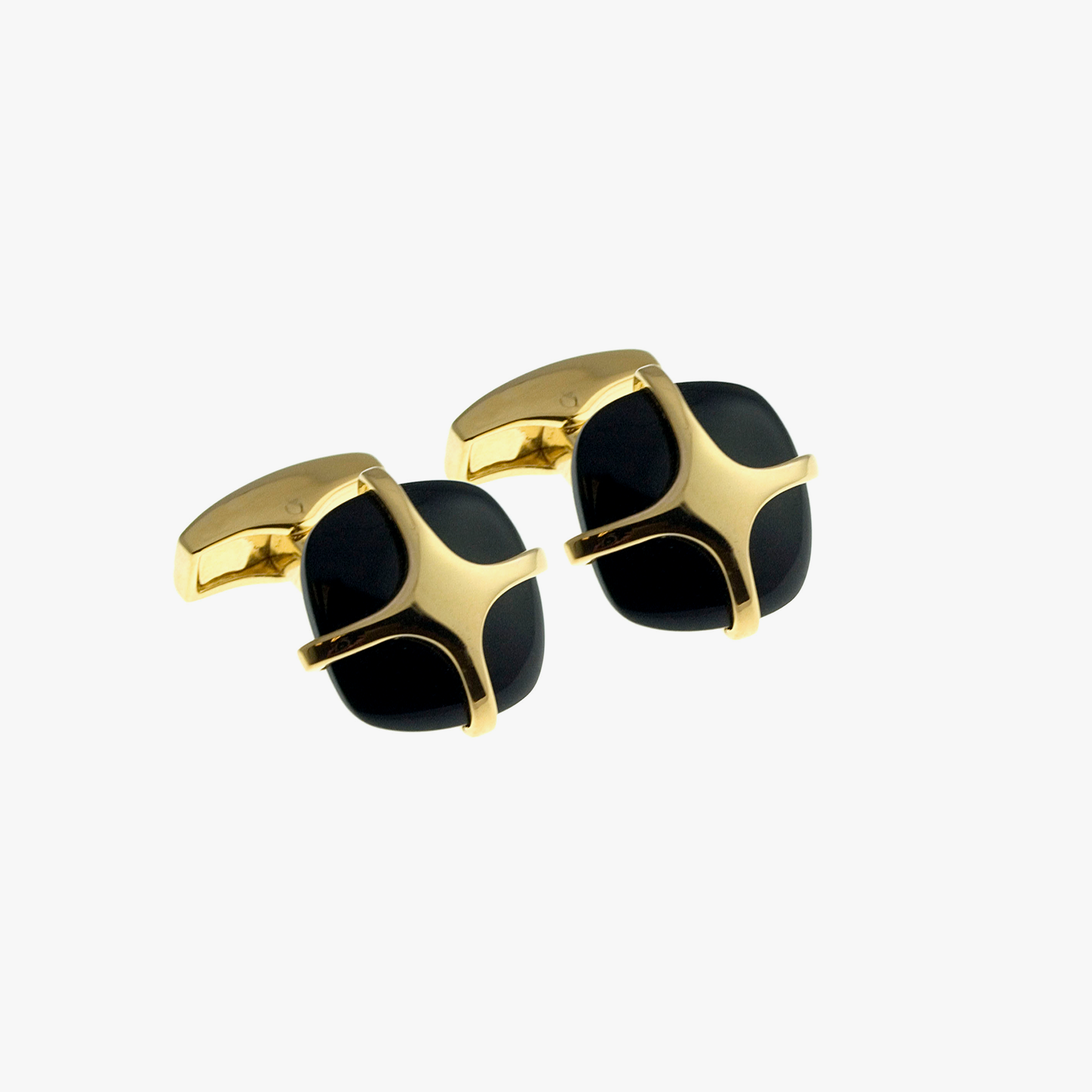 18K Gold Onyx Star Cufflinks