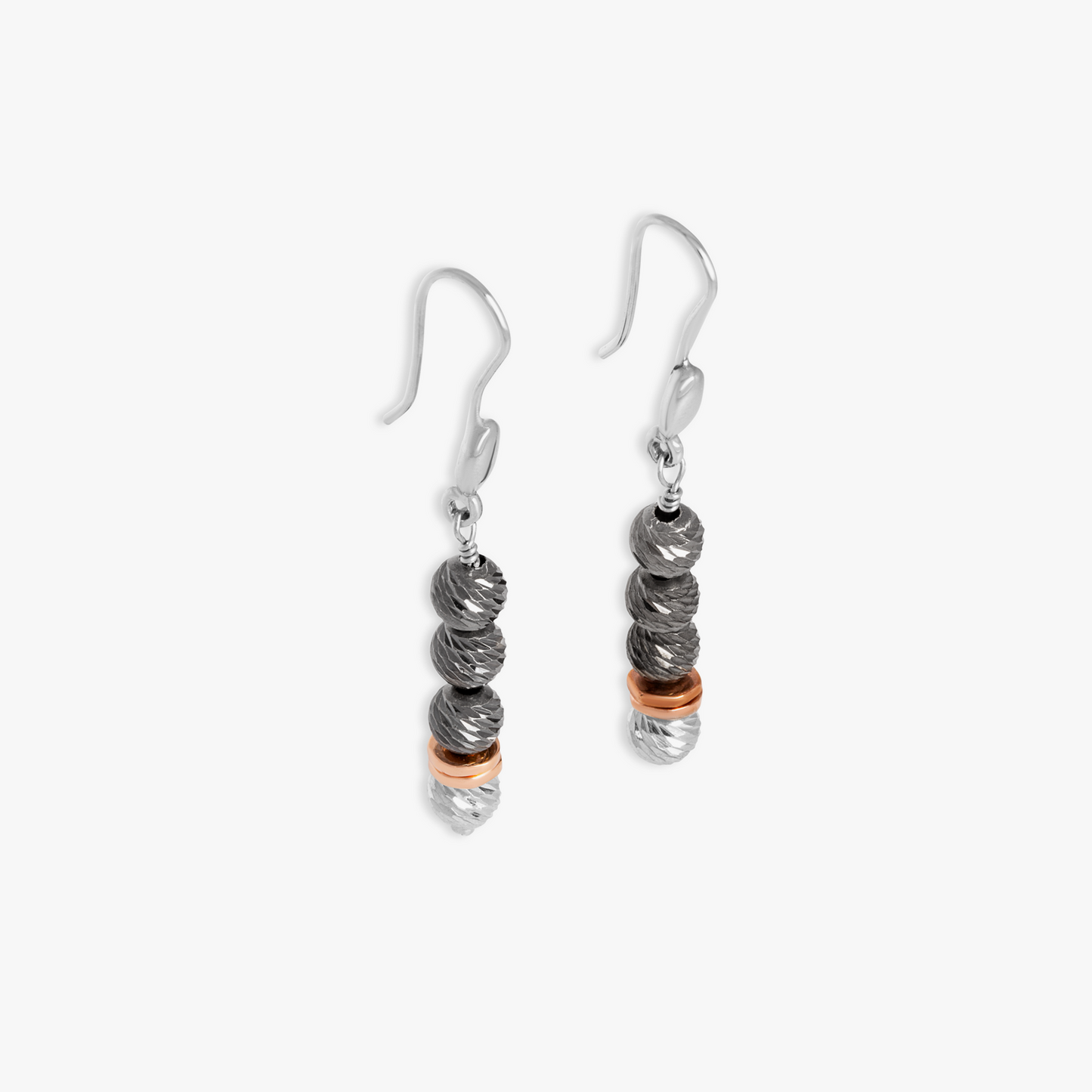 Imperial Wharf drop earrings in black rhodium plated sterling silver