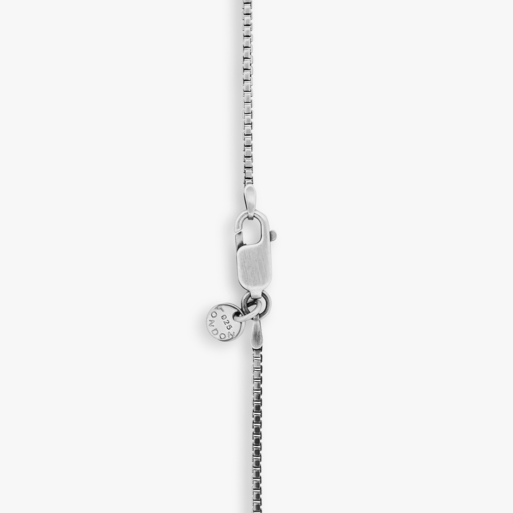 Octo Semi Precious Necklace With Blue & Rhodium Plated Silver