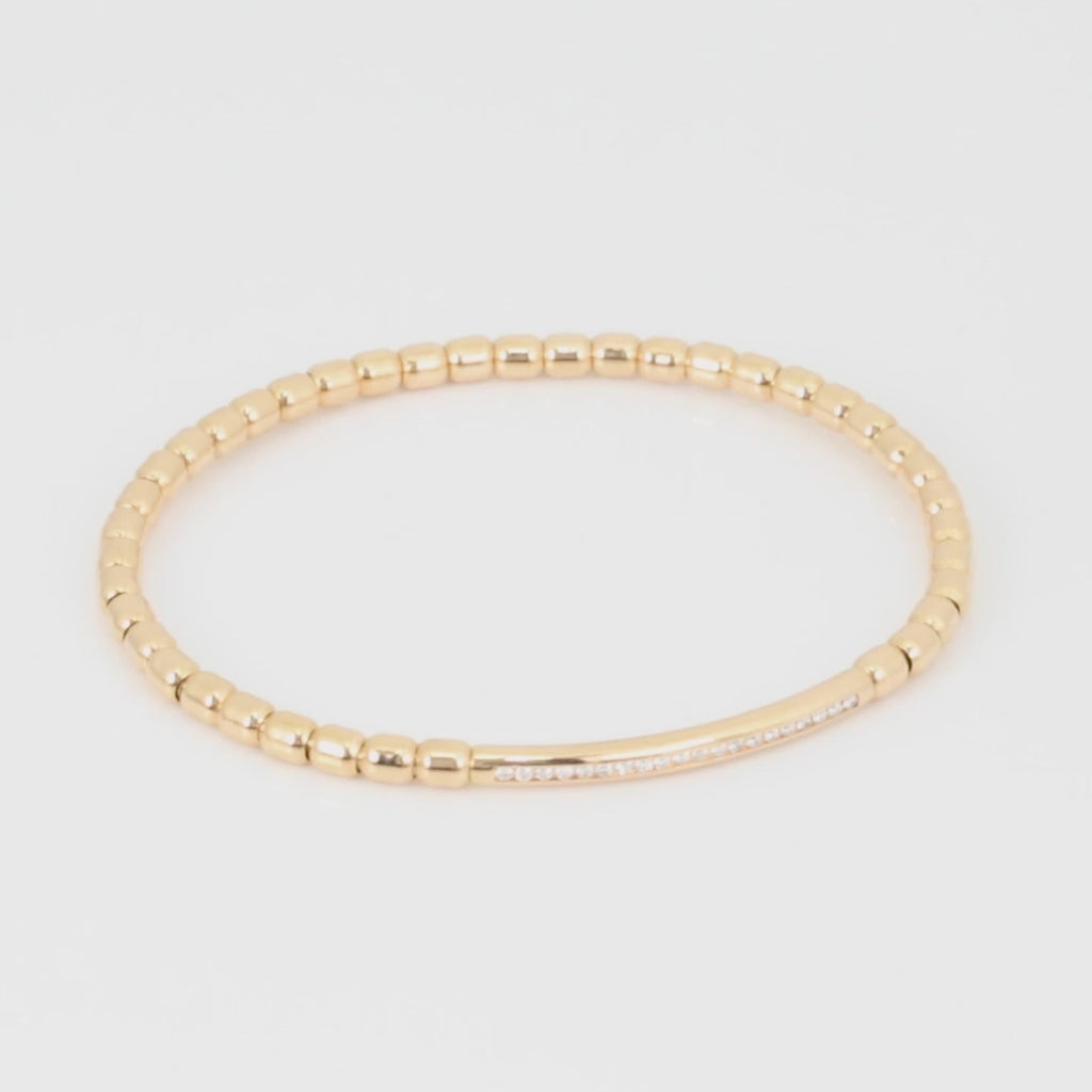 Luxe White Diamond Bracelet In 18K Rose Gold