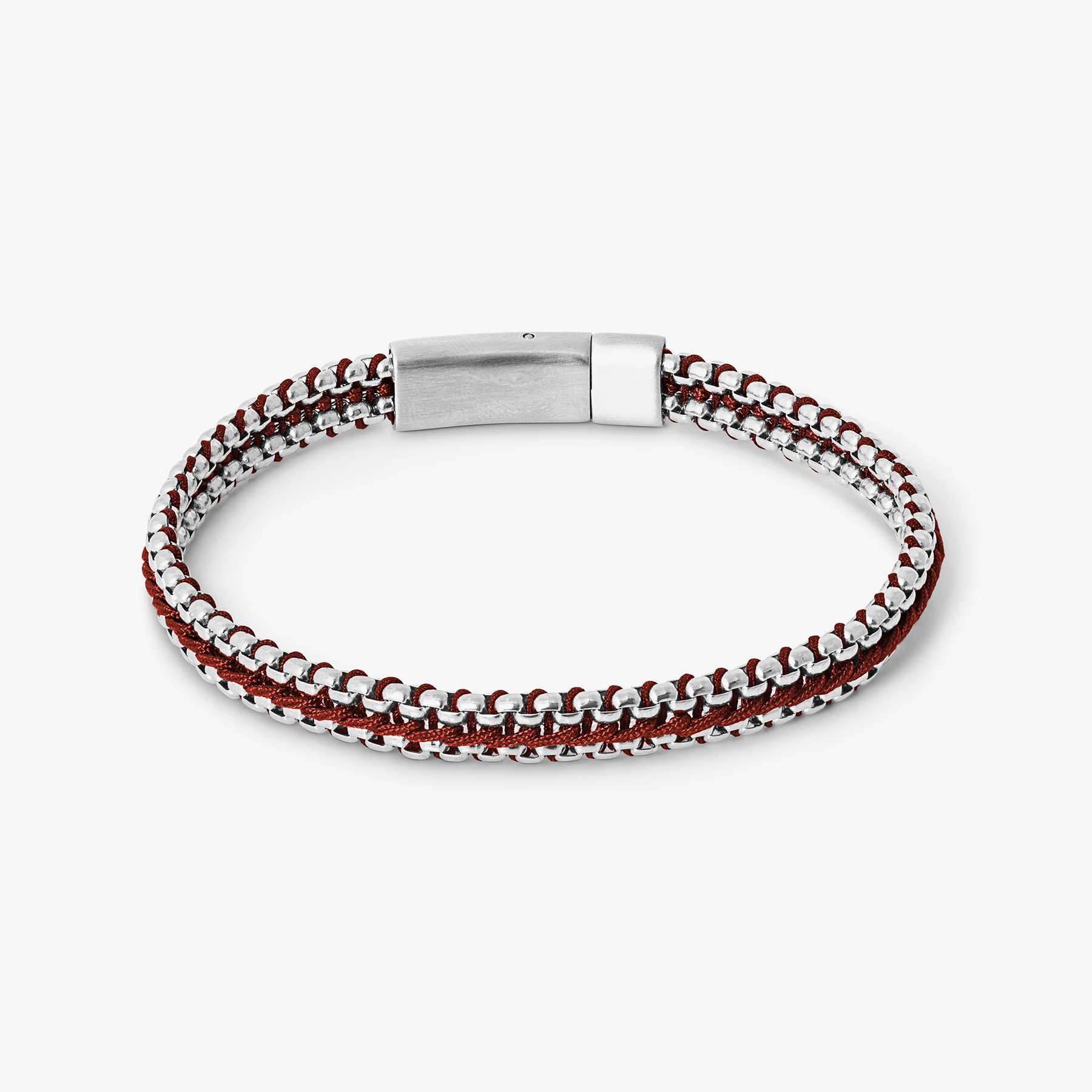 Tris Button Bracelet In Burgundy