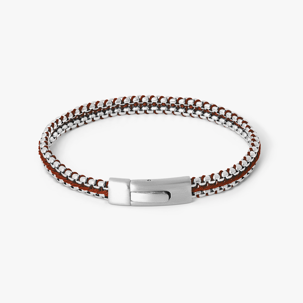 Tris Button Bracelet In Burgundy