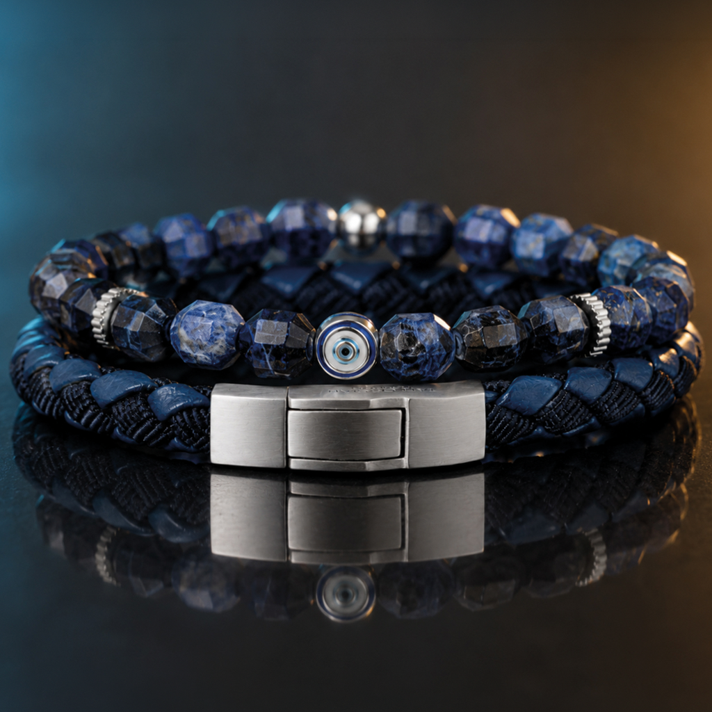Square Chelsea Click Bracelet in Blue