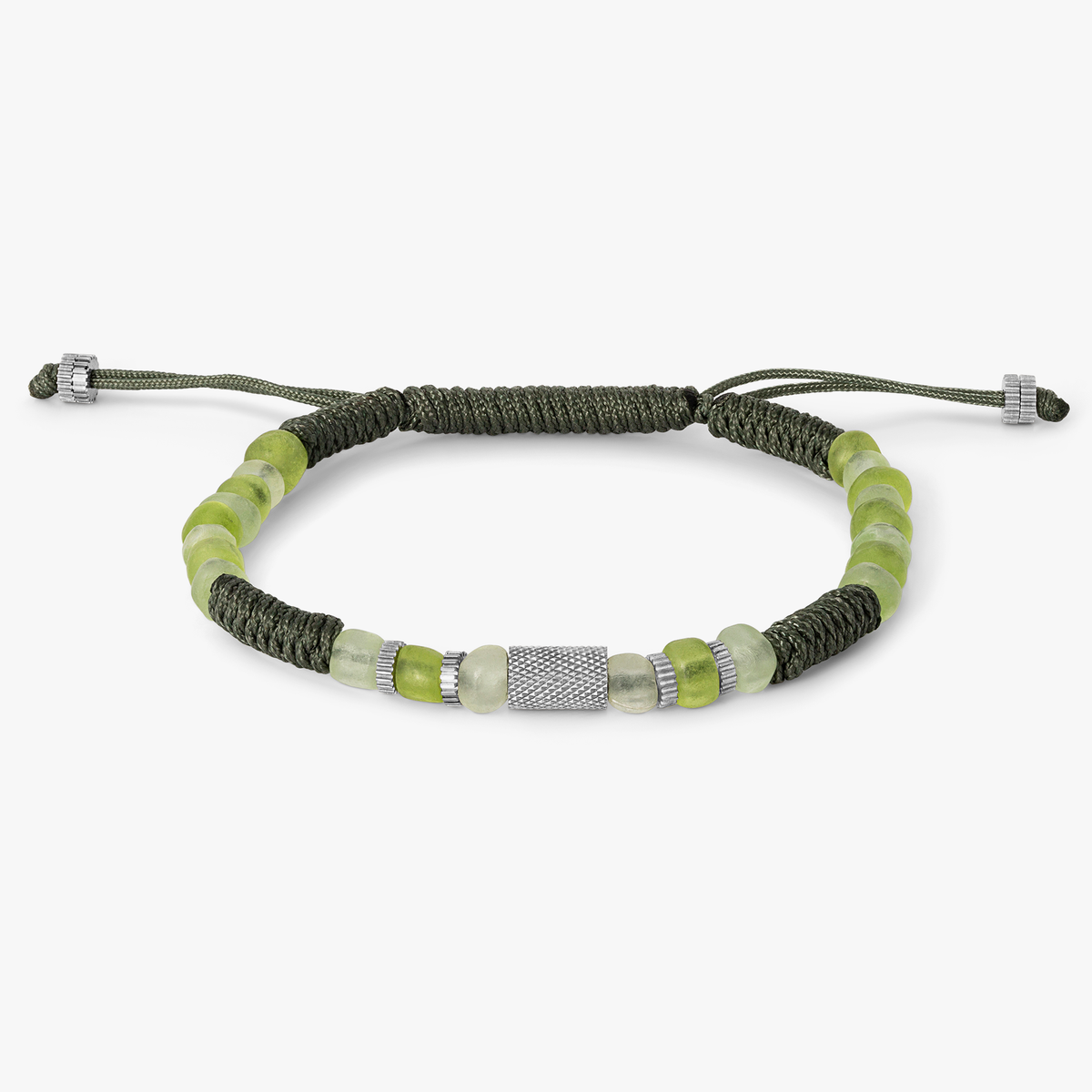 Java Eco Glass Bracelet in Khaki Green | Limited Edition